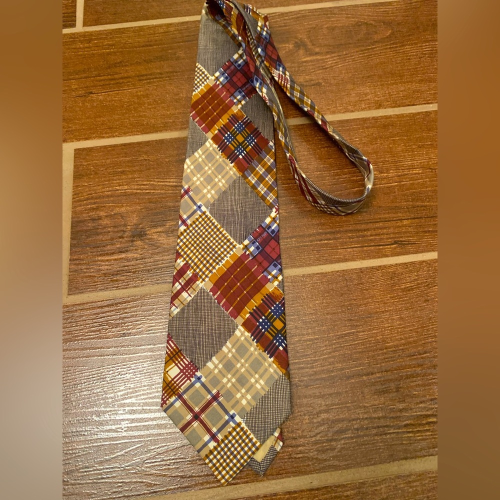 Joseph Abboud Italian patchwork Pure Silk Tie